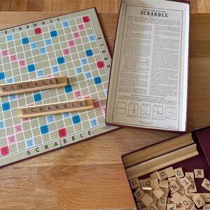 RARE 1948 Vintage Scrabble Crossword Game - Selchow & Righter Co.